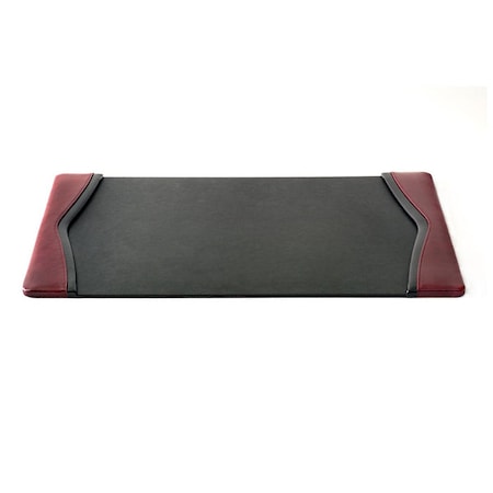 Dacasso Burgundy Leather 34" x 20" Side-Rail Desk Pad PR-7001